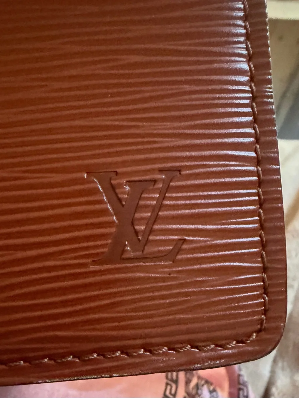 Louis Vuitton Riviera Epi leather brown briefcase